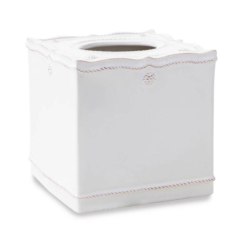 Berry & Thread Tissue Box Cover Whitewash