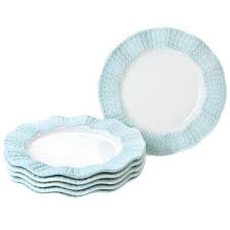 Matte Blue Sweater Plates s/6