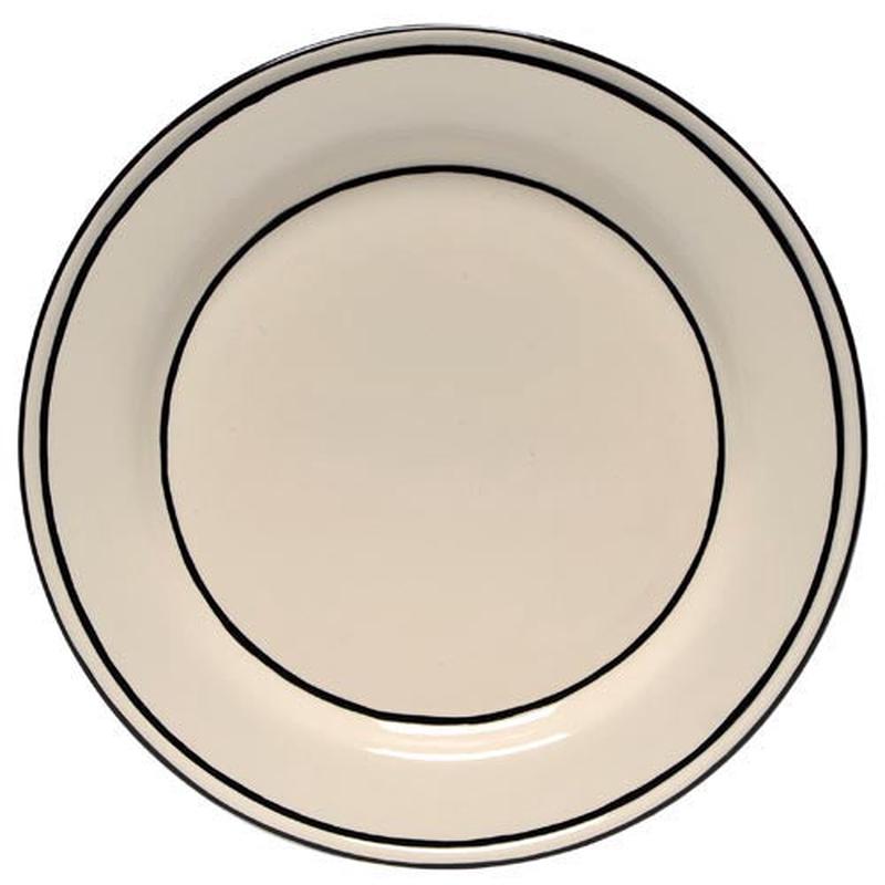 White & Black Dinner Plate