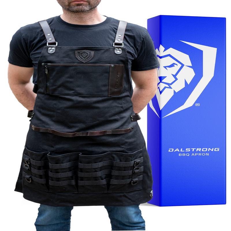 BBQ Apron |  Heavy-Duty Waxed Canvas | Professional Chef's Kitchen Apron | Dalstrong