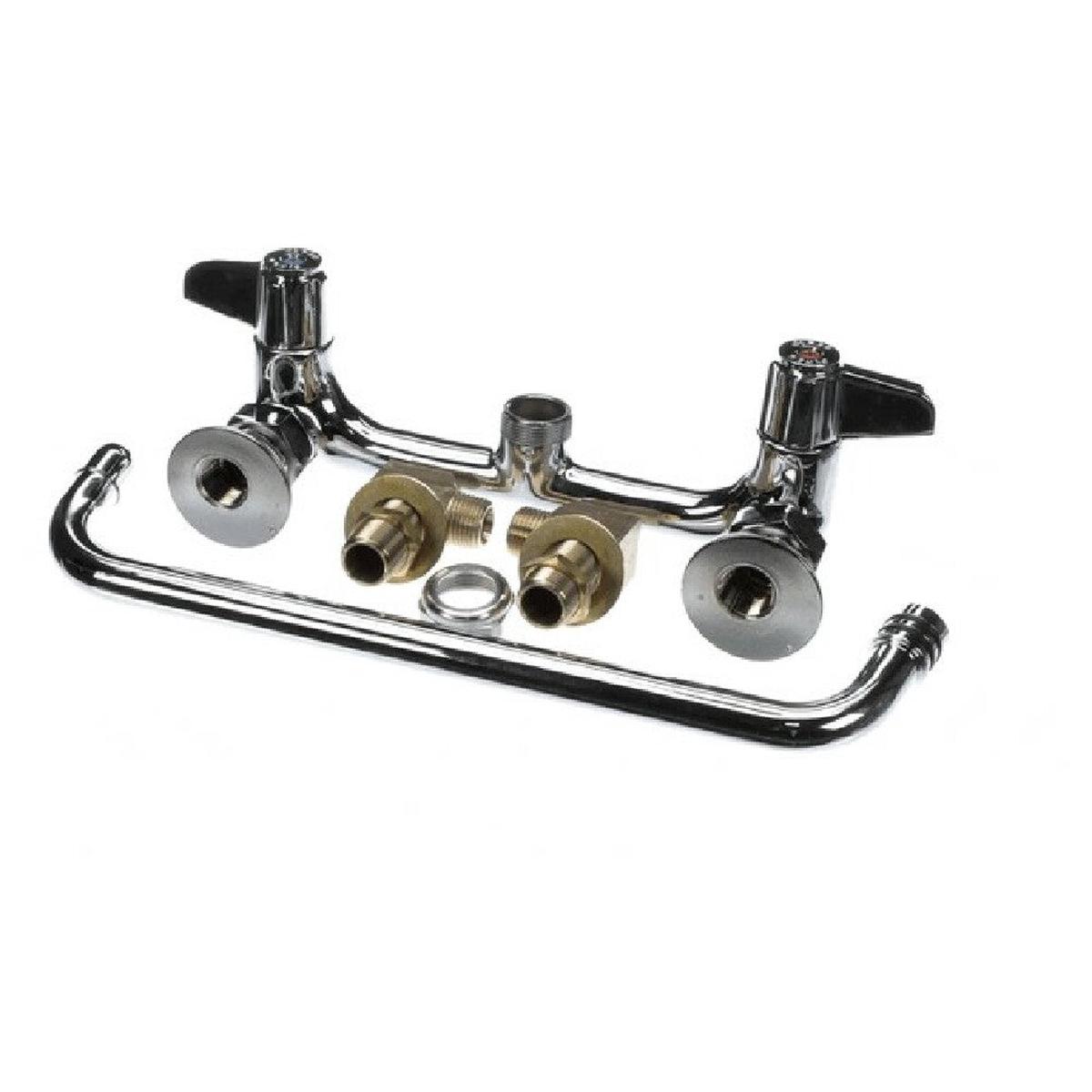 T&S Brass 5F-8WLS12 8 Wall Mount Faucet 12 Swing Nozzle Le