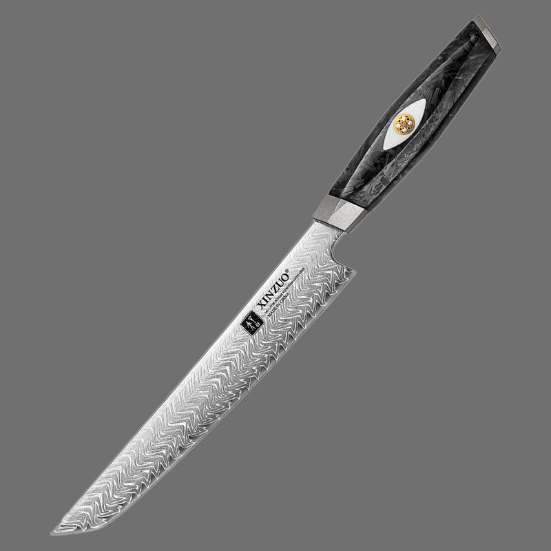 Xinzuo Authentic Carving 8.5" Bohler M390 Steel 145-Layer Damascus M390 Knife