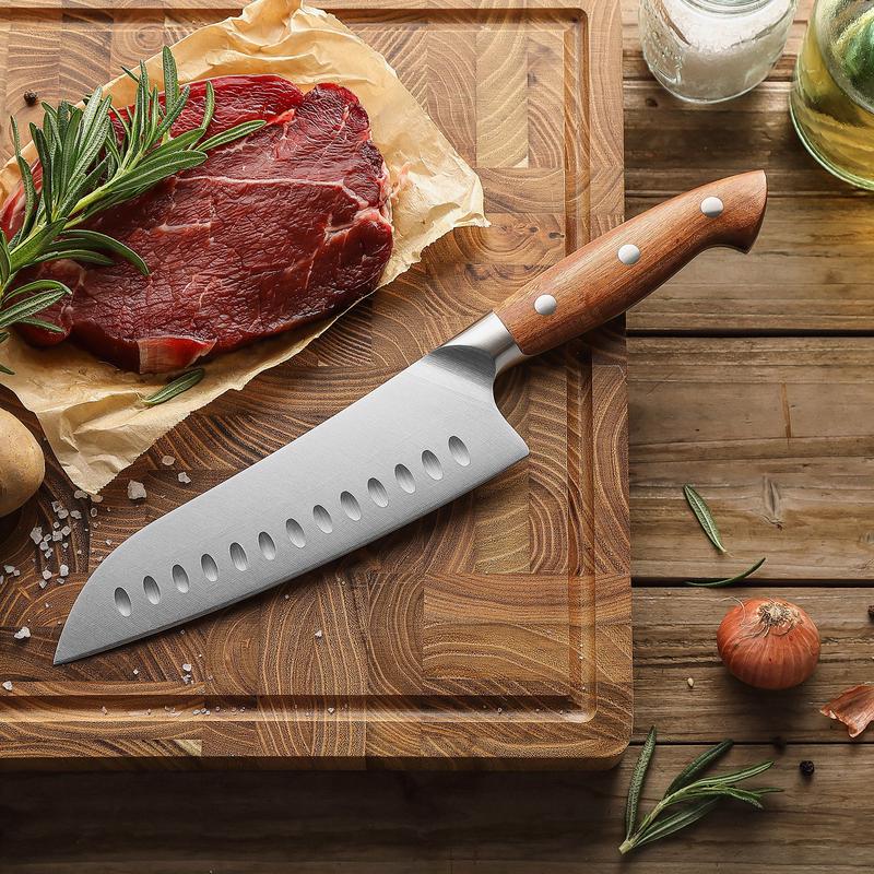 Xinzuo X02 Supreme Series 7 inches Santoku Knife German 1.4116 - x50crmov15 Steel - Full